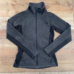 The North Face Full Zip Layering Hiking Activewear Jacket Womens XS Gray Black